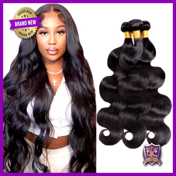 Brazilian Human Hair Body Wave Extensions 3 Bundles 28-32 Inch main image 6